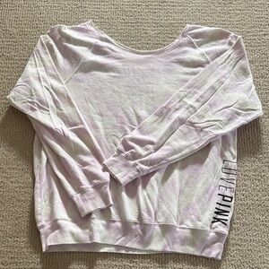 PINK Victoria's Secret Light Pink Tie-Dye Sweatshirt